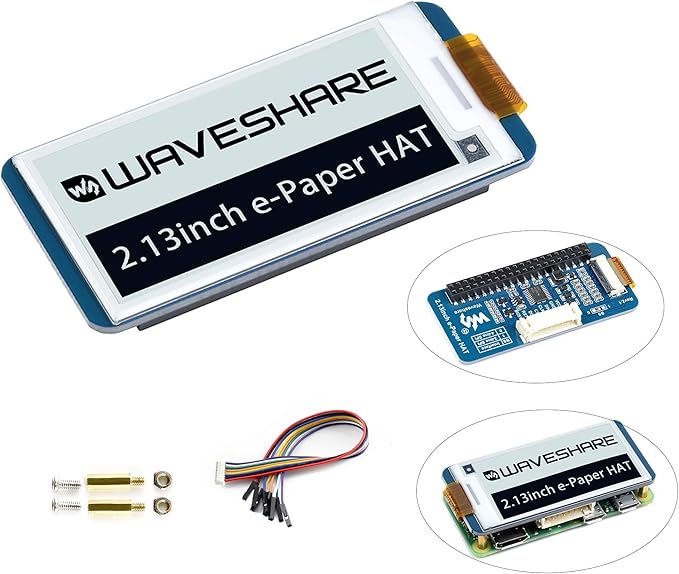 2.13inch E-Ink Display HAT V4 Version, Support Partial Refresh by Waveshare