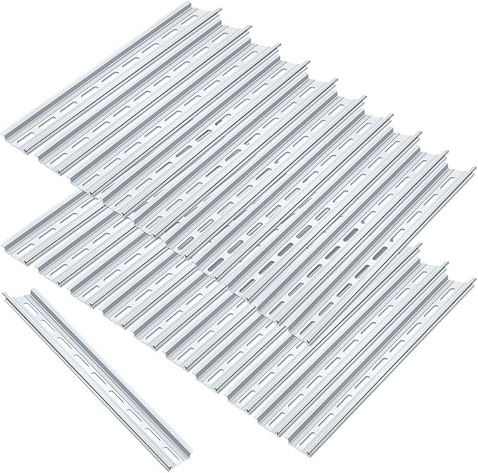 VAMRONE 20 Piece Aluminum DIN Rails, 12 Inches Long, 35mm Wide, 7.5mm High by VAMRONE