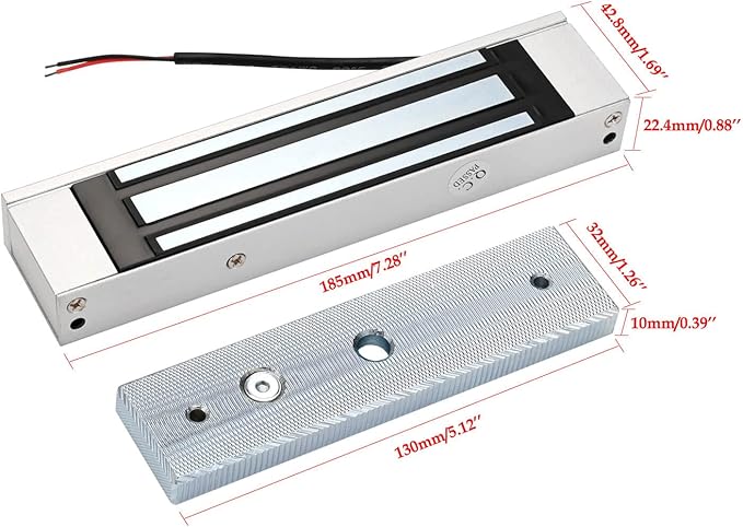 Electric Magnetic Lock 180KG 350LBS Holding Force Electromagnet Lock 12V Fail - Image 5