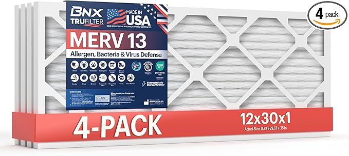 BNX TruFilter 12x30x1 Air Filter MERV 13 by BNX
