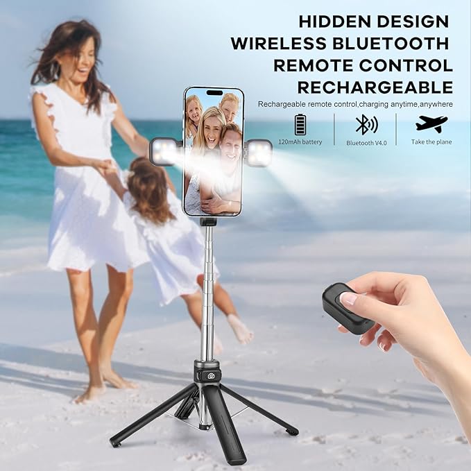 MQOUNY Mini iPhone Tripod Stand & Selfie Stick - Image 5