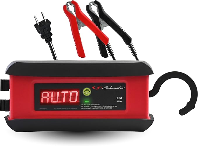 Schumacher Electric 3A Car Battery Charger and Maintainer, 3-in-1 Solution by SchumacherElectric