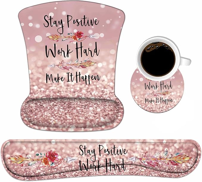 Keyboard Wrist Rest and Mouse Pad Wrist Support Set by Unknown
