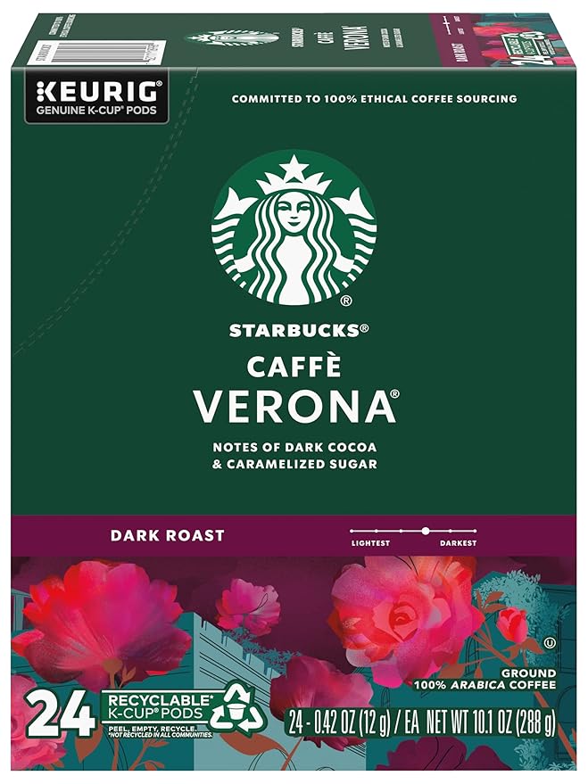 Starbucks Coffee K-Cup Pods, Caffè Verona, Dark Roast Coffee, Notes of Dark - Image 3
