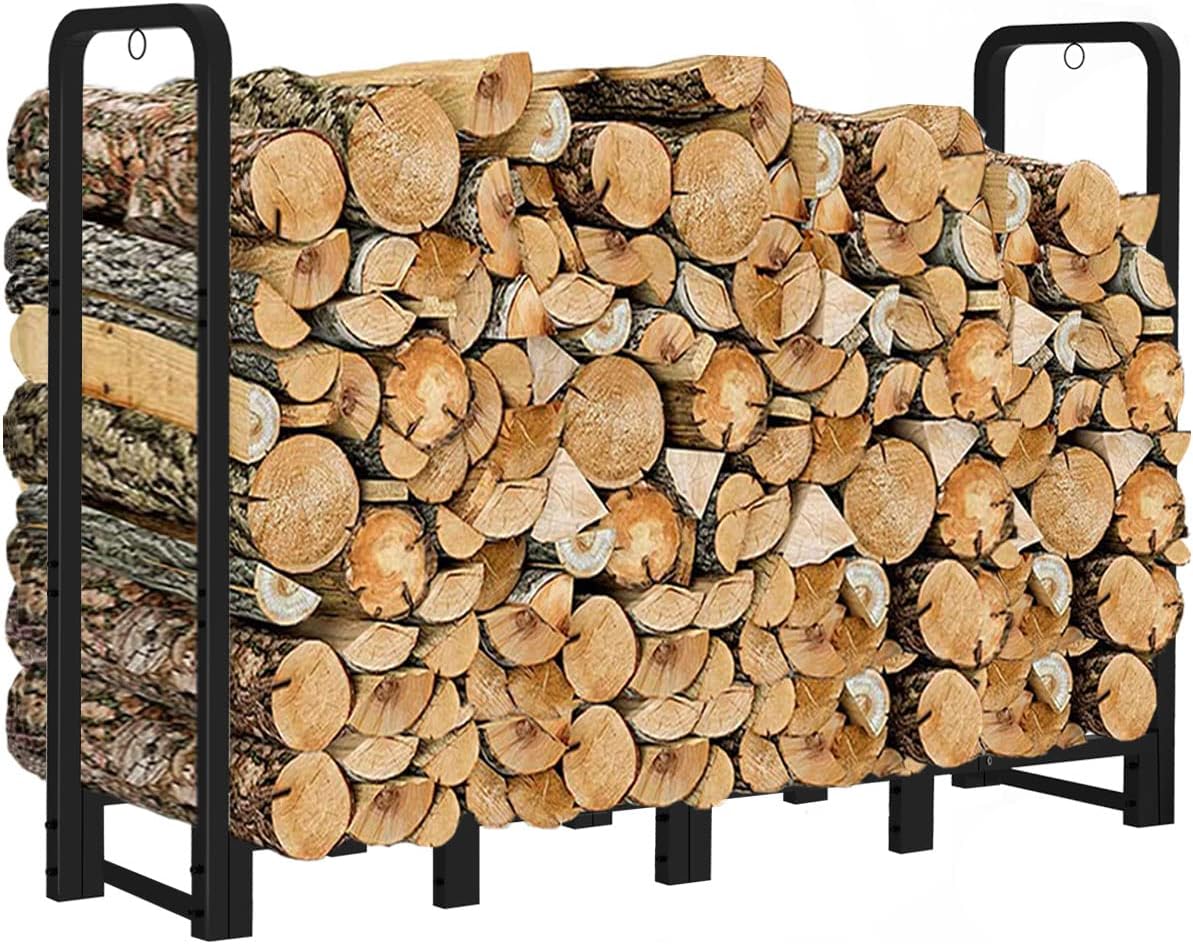 firewood rack stand 6ft heavy duty logs carrier, main product view