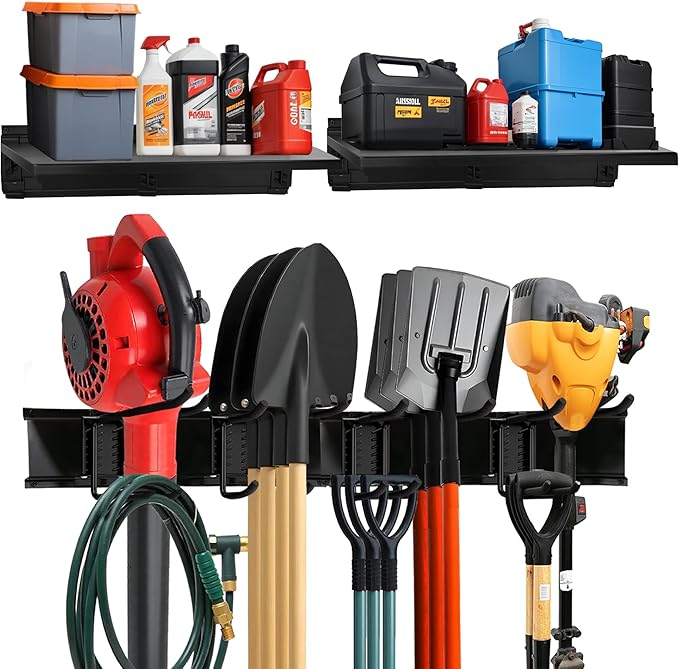 TIDYME Heavy-Duty Garage Wall Storage System | Wall Mounted Tool Organizer Rack by Tidyme