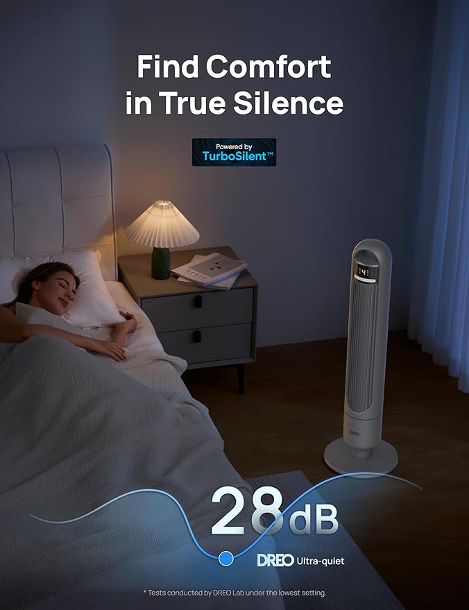 Dreo Tower Fan for Bedroom, 4 Speeds, 3 Modes Standing Fans for Room - Image 5
