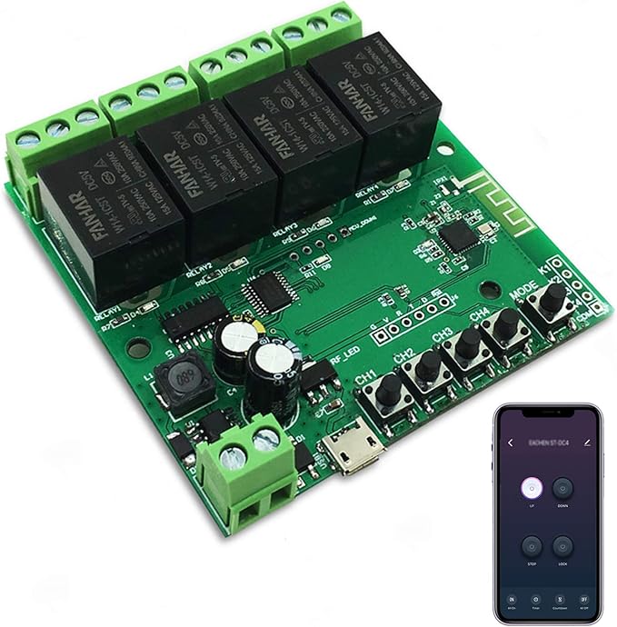 Newgoal 4-Channel WiFi Smart Switch Relay Module, TUYA/Smart Life App by Newgoal