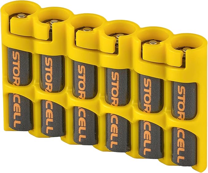 AAA Battery Storage Caddy by Storacell, Holds 6 Batteries by Storacell