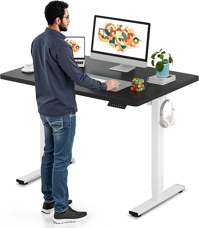 SANODESK Electric Standing Desk 48 x 30 Inches Whole-Piece Desktop Height by sanodesk