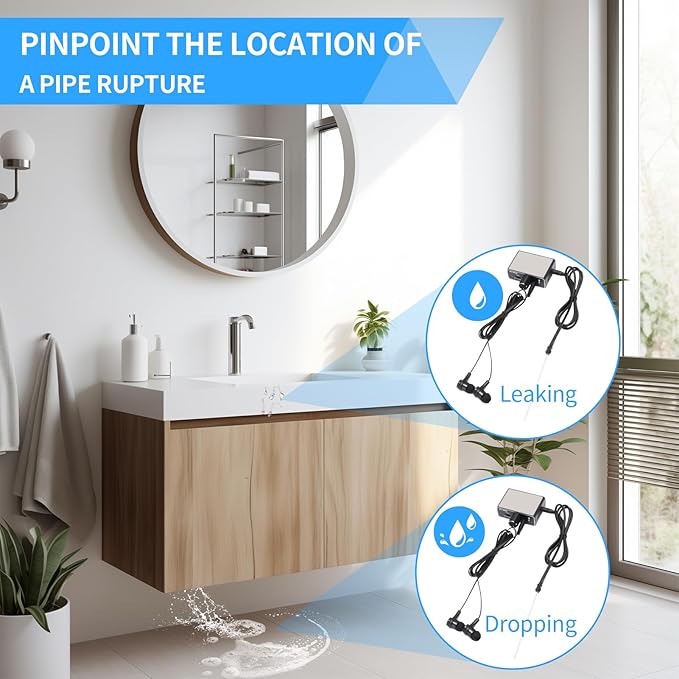 Water Leakage Detector, Underground Water Pipe Leak Detector Monitor - Image 4