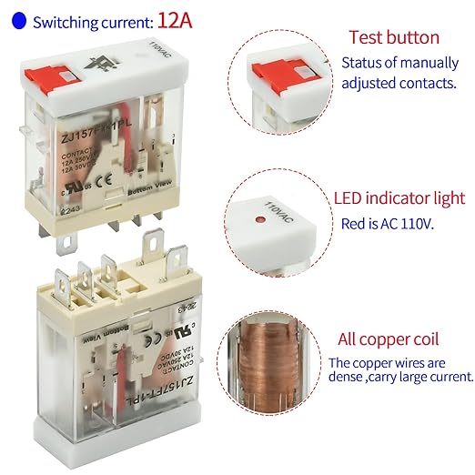 12 Amp Power Relay Switch Electromagnetic - Image 2