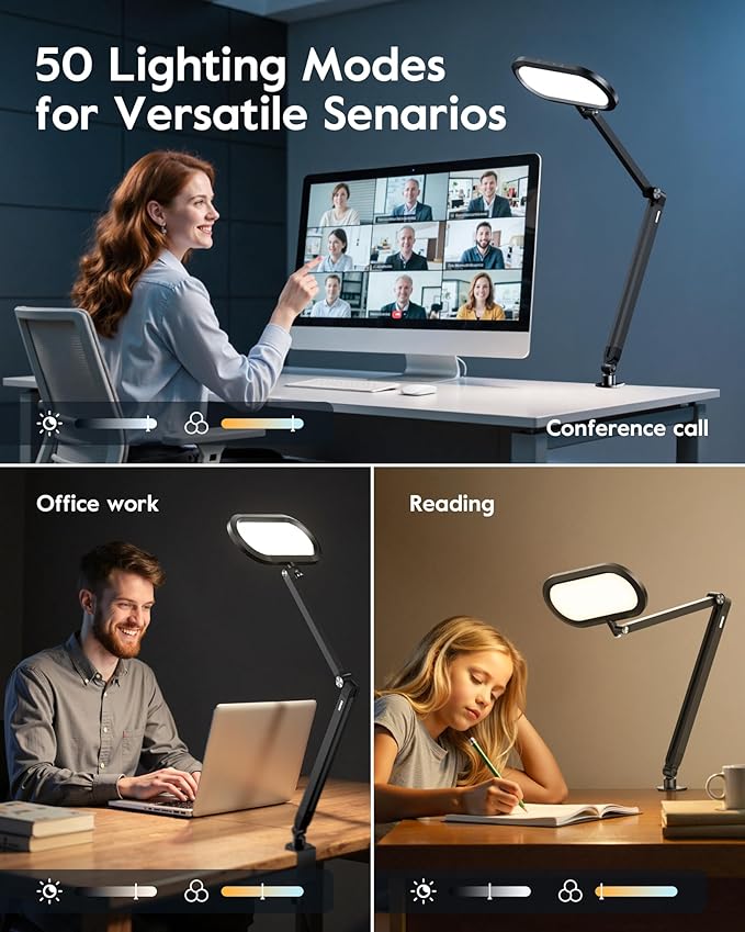 LED Desk Lamp for Home Office, Eye-Care Double-Sided Desk Light - Image 4