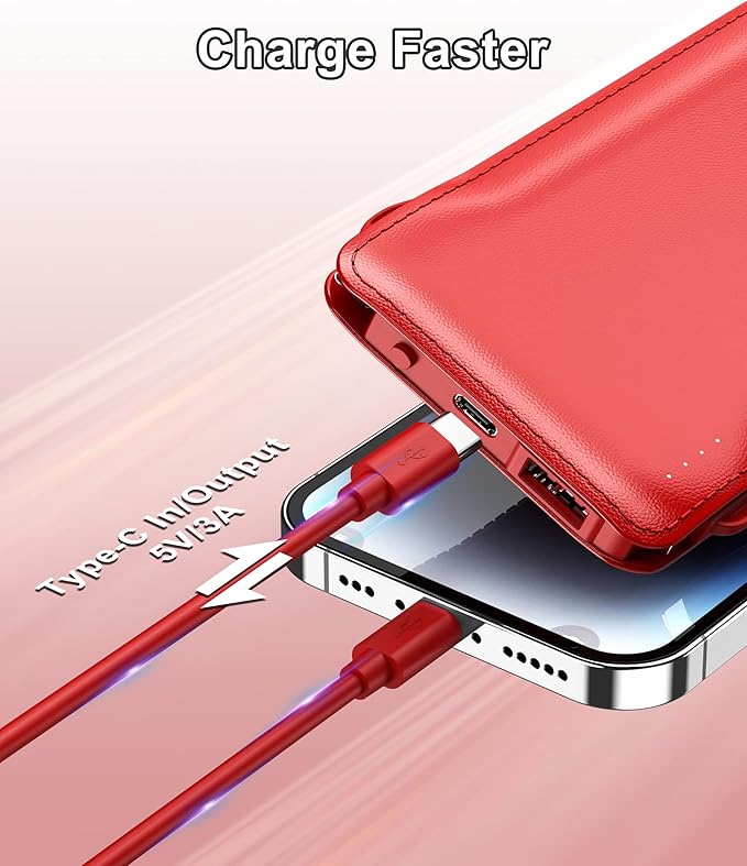 TG90° Portable Charger 10000mah Cell Phone Battery Backup, Ultra Slim Power Bank - Image 3