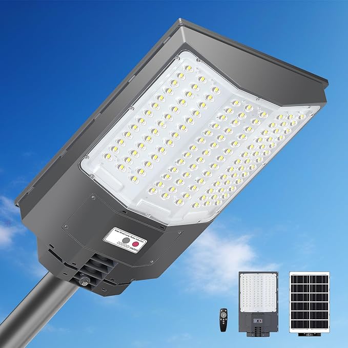 8500W Solar Street Lights Outdoor, 550000LM 7000K Solar Parking Lot Lights Dusk by ZarkureSolarStreetLight