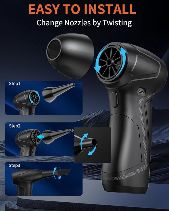 PureWellness Compressed Air Duster Can, Cordless Air Blower, Rechargeable - Image 6