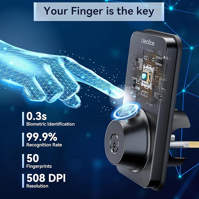 Ulecoce Fingerprint Keypad Deadbolt - Image 4