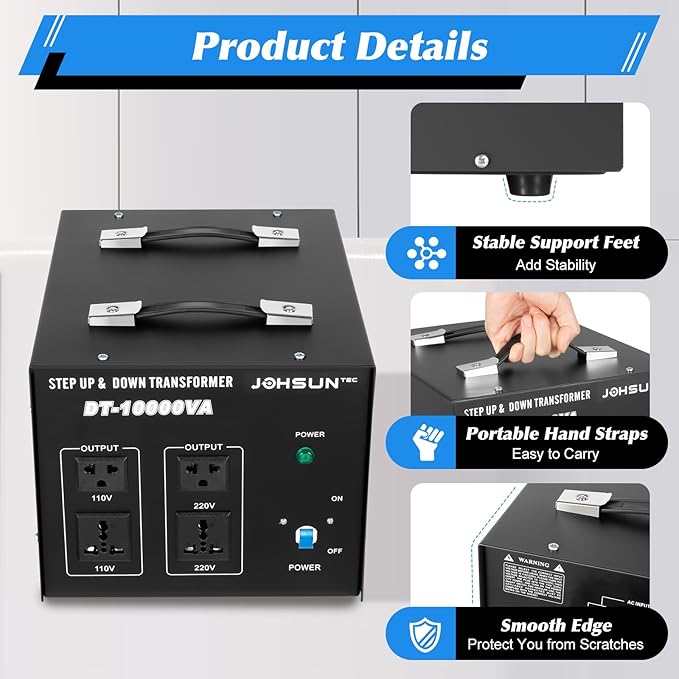 8000W/10000W Voltage Converter Transformer Step Up/Down 110V/220V Heavy Duty - Image 6