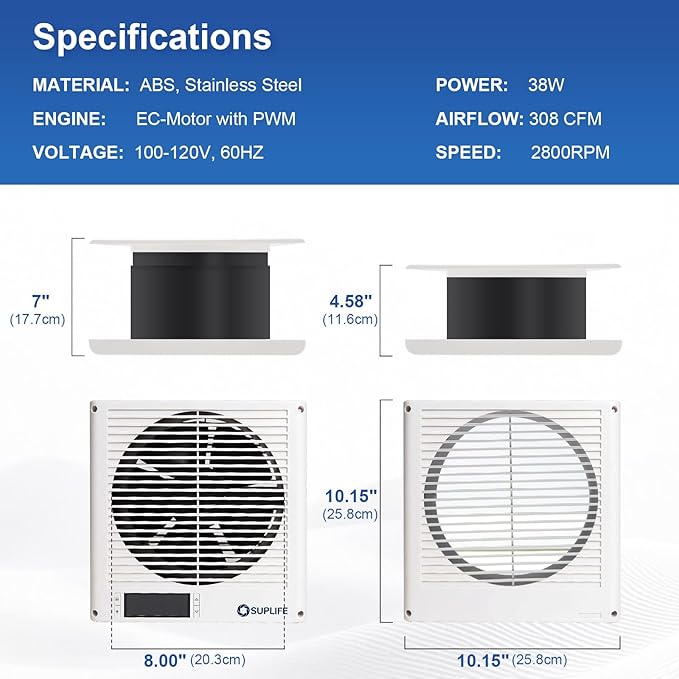 8" Room to Room Air Transfer Fan - Image 6