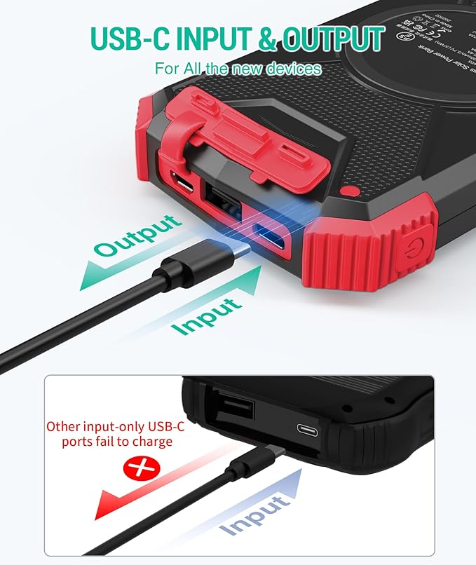 BLAVOR Solar Power Bank 10, Portable Wireless Charger, 20W Fast Charging - Image 4