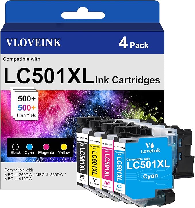 VLOVEINK LC501XL Ink Cartridges Compatible by VLOVEINK