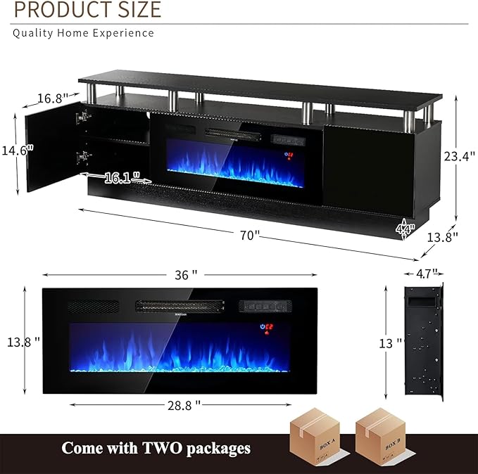 oneinmil 2 Tier TV Console Stand - Image 2
