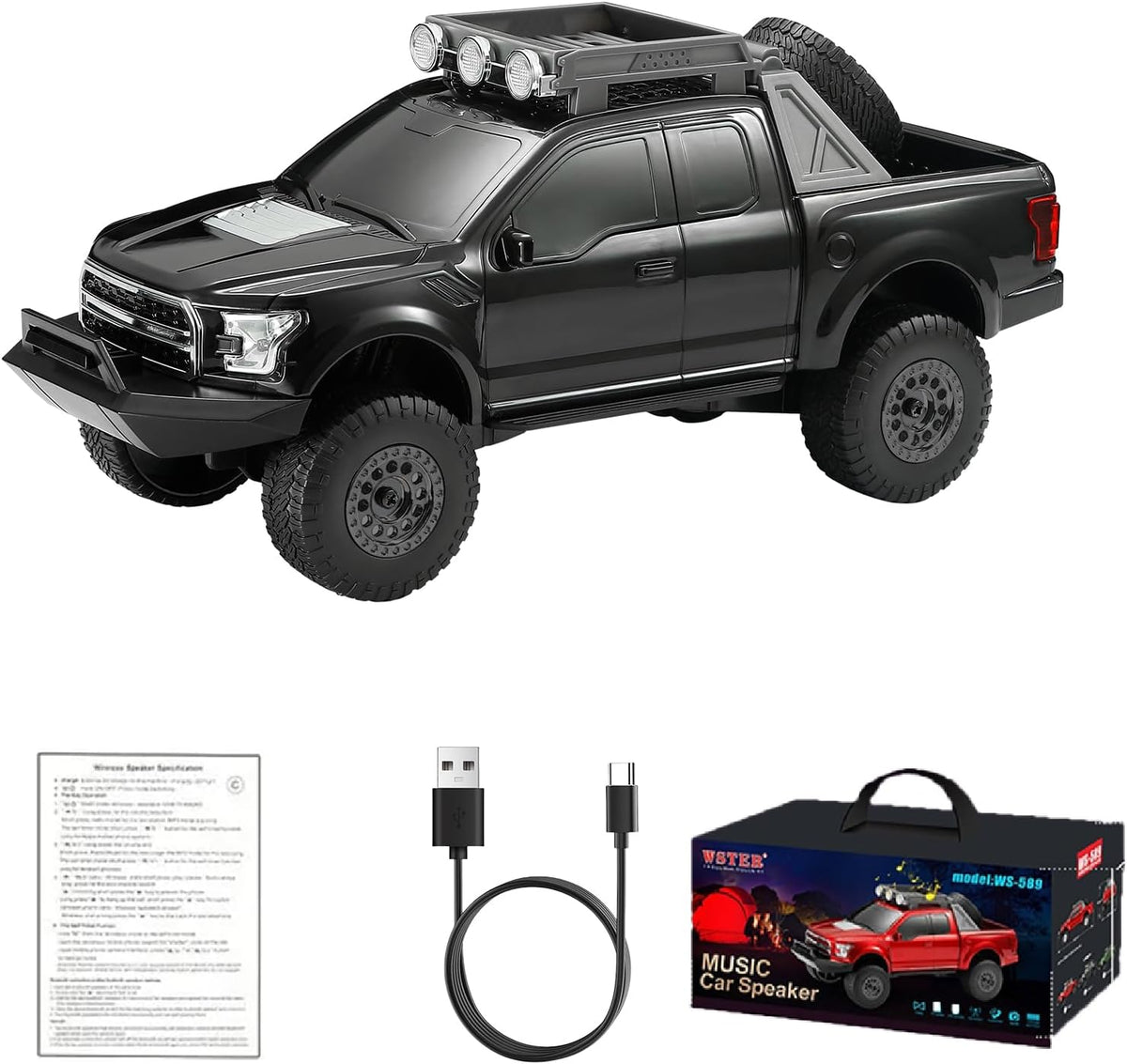 WS-589 Rugged Pickup Truck Bluetooth Replica Speaker – Portable Audio