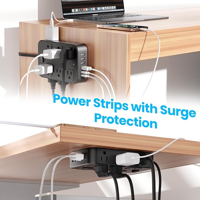 Solidock Flat Plug Power Strip Surge Protector - Image 9