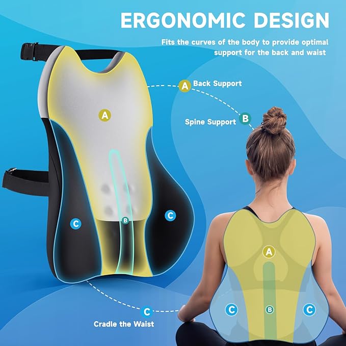 Lumbar Support Pillow for Office Chair Car, Gaming Chair Lower Back Pain Relief - Image 2