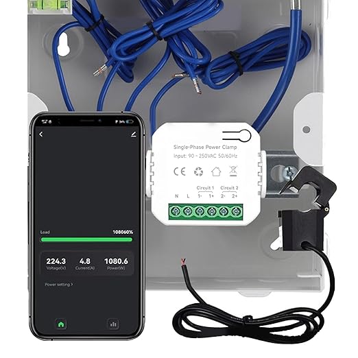 Smart Energy Monitor with 2PCS 120A CT Clamps Home Electricity Usage Meter - Image 4