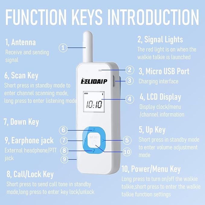 ELIDAIP T-M1 Super Mini Walkie Talkies - Image 8