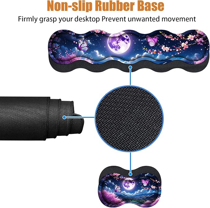 4 in 1 Ergonomic Keyboard Wrist Rest & Mouse Pad Wrist Rest Set, Large XXL - Image 4
