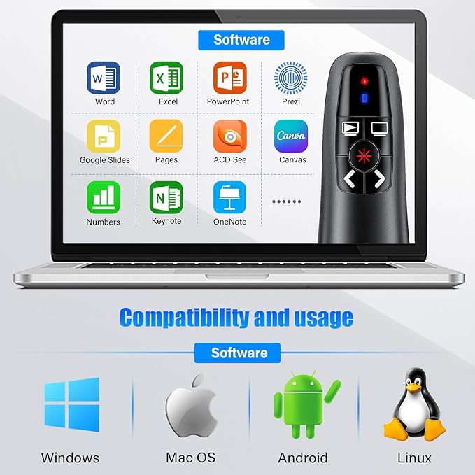 2-in-1 USB Type C Presentation Clicker, Clicker - Image 7
