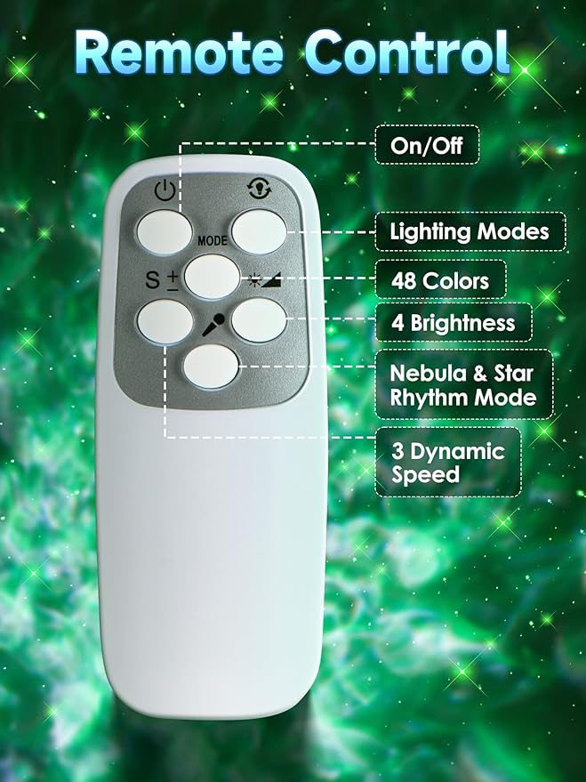 One Fire Galaxy Light Projector, 42 Colors Star Projector Galaxy - Image 7
