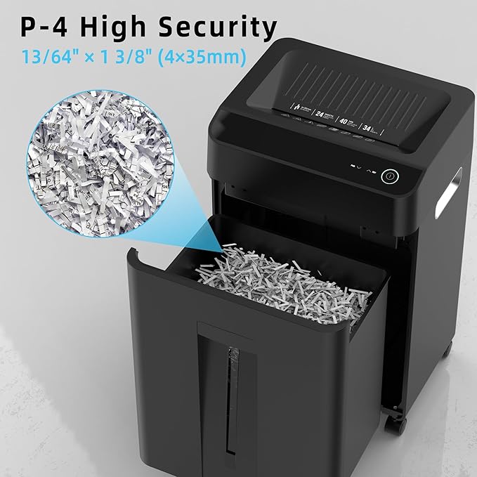 24-Sheet Cross Cut Paper Shredder P-4 Security - Image 3