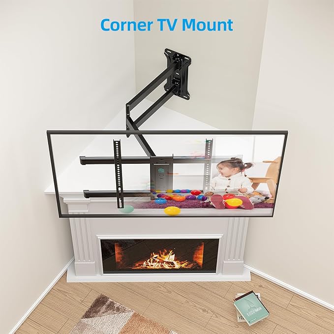 HCMOUNTING Pre-Assembled Corner TV Wall Mount - Image 4