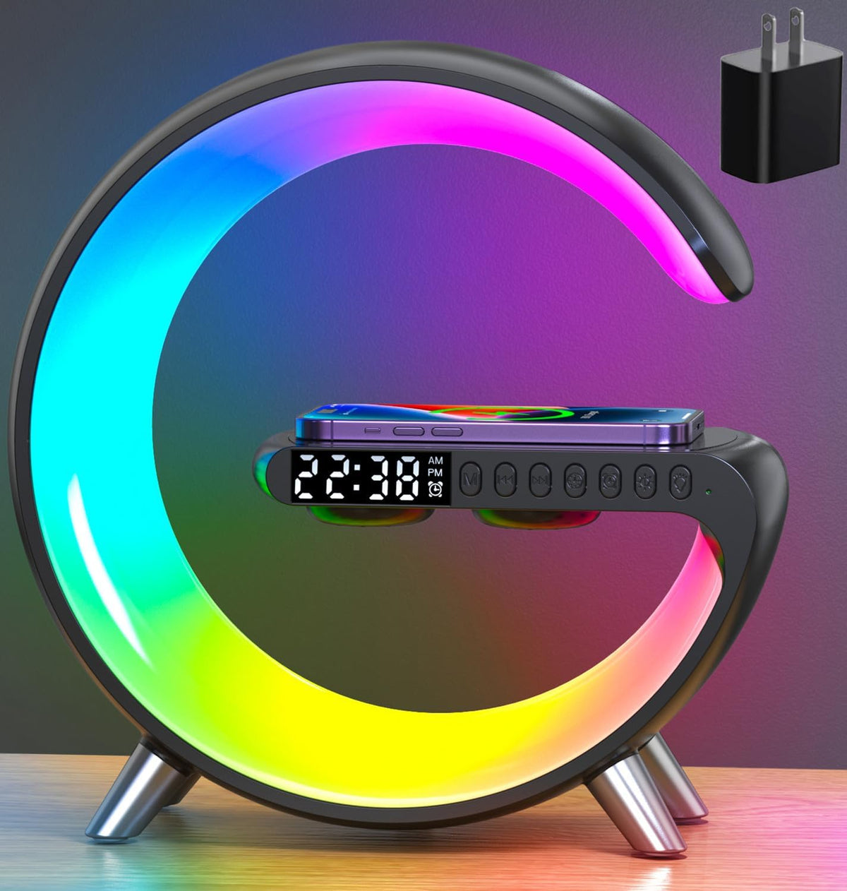 Smart Table Lamp, 15W Wireless Charger Station