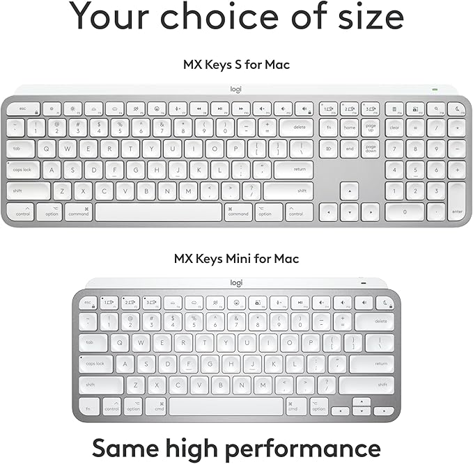 Logitech MX Keys S for Mac, Wireless Keyboard, Precise Laptop-Like Typing - Image 11