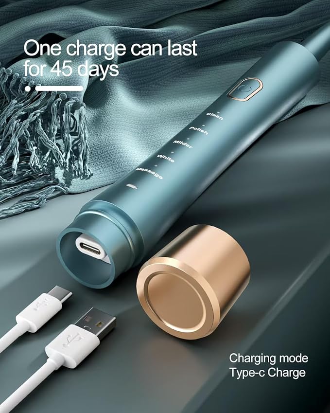 AJELU USB Rechargeable Sonic Electric Toothbrush - Image 4