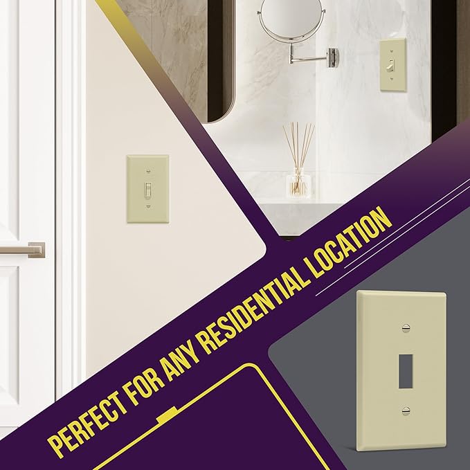 ENERLITES Toggle Light Switch Wall Plate, Size 1-Gang 4.50" x 2.76", - Image 4