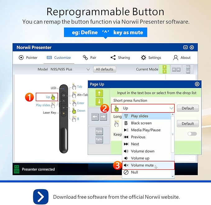 Norwii Bluetooth Presentation Clicker - Image 5