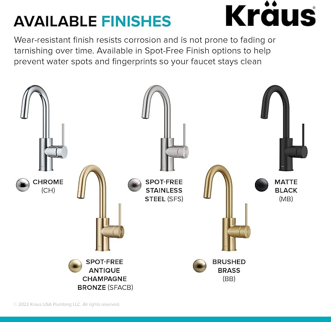 KRAUS Oletto Single Handle Kitchen Bar Faucet - Image 10