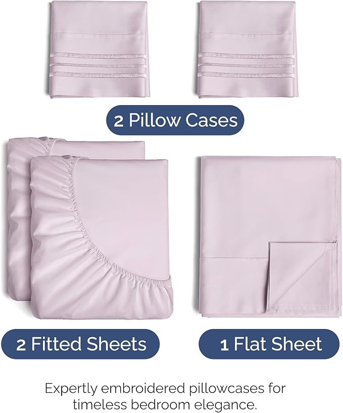 Split King Size 5 Piece Sheet Set - Image 2