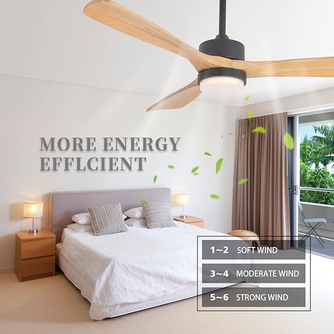 revoici 52” Ceiling Fans with Lights Remote Control, Quiet DC Motor 3 Blade - Image 7