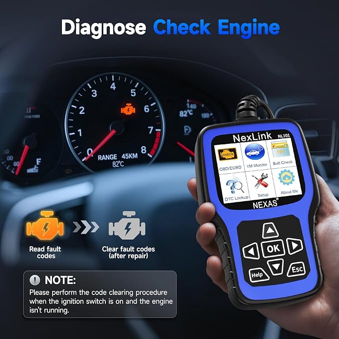 NEXAS NL101 OBD2 Scanner with Battery Tester - Image 3