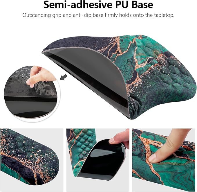 Mouse Pad Wrist Support, Laokiiy 2 in1 Keyboard Wrist Rest+ Ergonomic Mouse Pad - Image 4