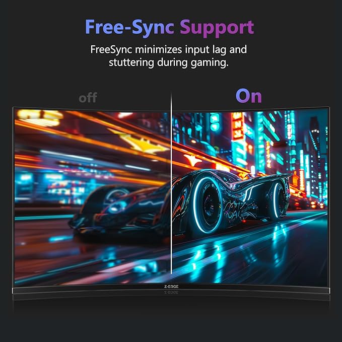Z-Edge 27 inch Curved Gaming Monitor, FHD 1080P 200Hz 165Hz 144Hz Curved 1500R - Image 7