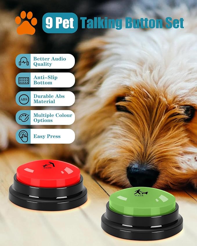 Dog Buttons for Communication, 30s Voice Recording Speaking Button Pet Speech - Image 2
