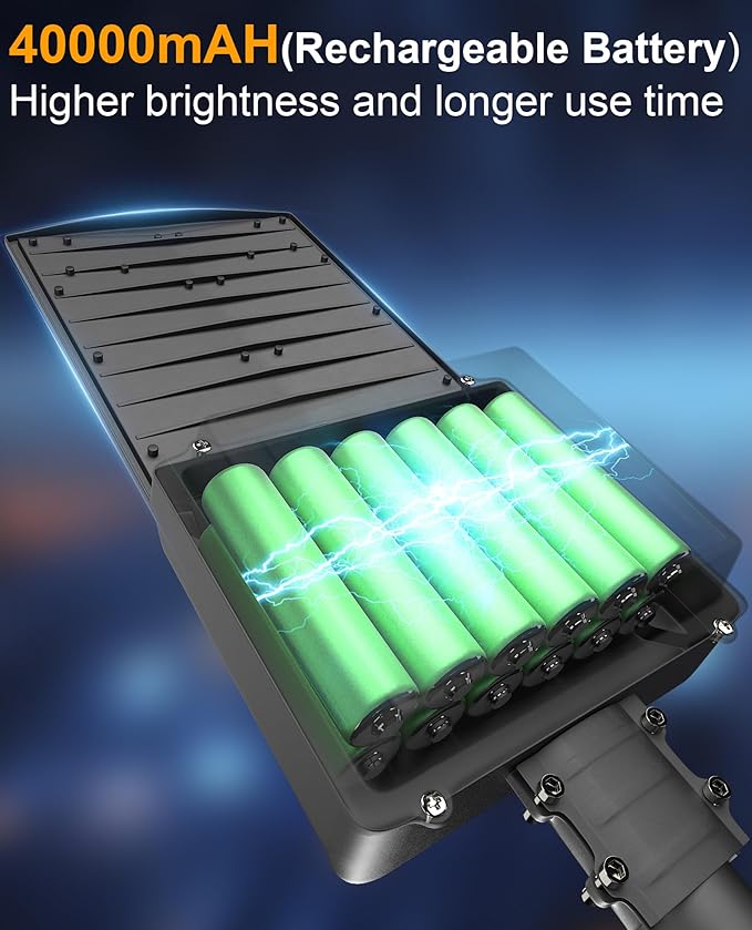 JAYNLT Y-9000W Solar Street Lights Outdoor, 6500K 700000LM High Power Parking - Image 6