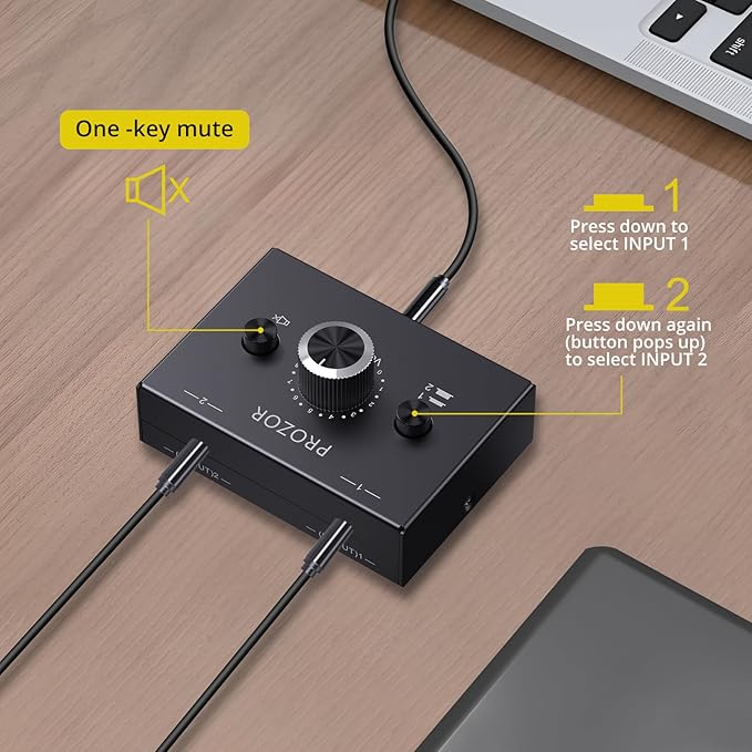 PROZOR 3.5mm Audio Bi-Directional Switcher - Image 5